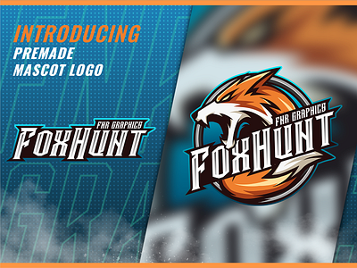 FoxHunt Esport and Mascot Logo branding design esport esportslogo fox head fox logo fox mascot head mascot illustrations mascot logo typography vector wolf