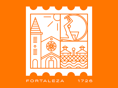 Week 01: Fortaleza sticker adobe illustrator city city illustration design dribbble dribbbleweeklywarmup fortaleza grow illustration learn sticker two colors vector weekly weekly warm up