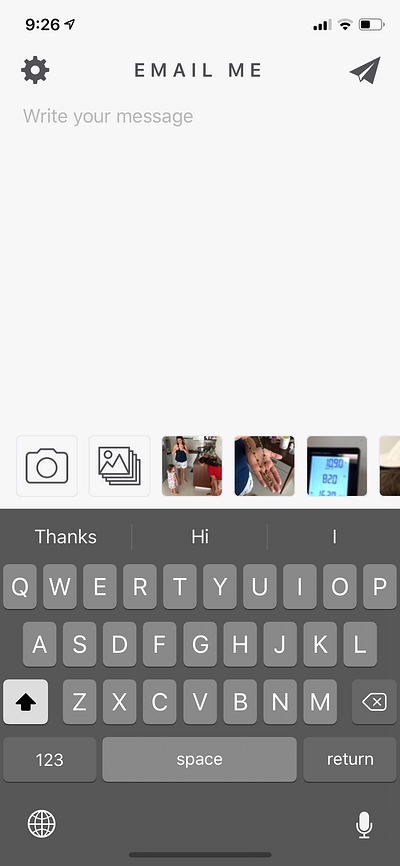 New Focus Theme for Email Me App. app app design app store apple flat iphone iphone app iphonex screenshots