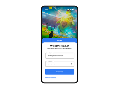 Pokemon Go - Log in adobe app design dribbble gradient minimal ui ux web white xd