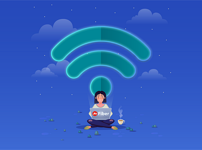 Jio Fiber illustration