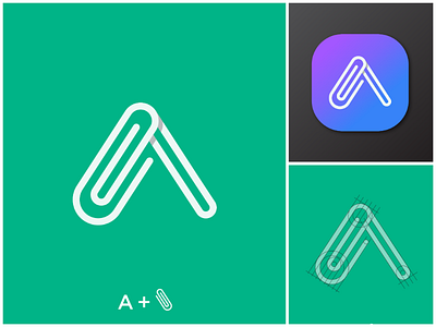 A+Paperclip Logo Concept. brand brand logo branding concept design graphic design logo logo concept logo design logomark paperclip portfolio stationery