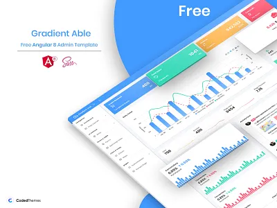 Gradient Able Free Angular 8 Admin Template admin admin dashboard admin design admin panel admin template admin theme admintemplates angular angular admin template angular dashboard dashboard sass ui ui ux design uiux