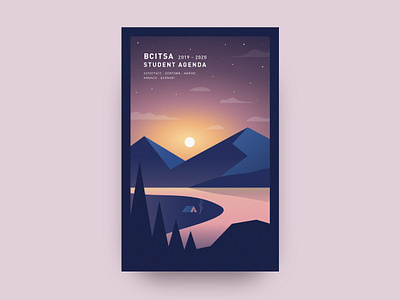 Somewhere on the West Coast - Sunrise clean clean design clean illustration cover design graphic illustration vector