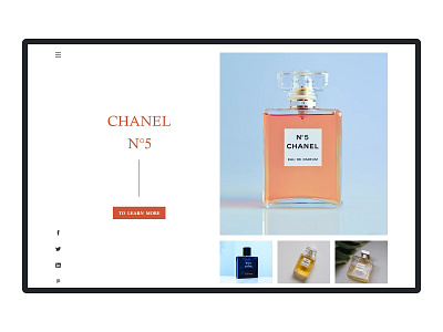 Perfume website design illustration web