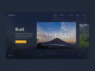 Travel Agency Web Concept bali design designer minimal travel travel agency typography ui uidesign ux web website