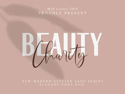 Beauty Charity Elegant Font Duo branding business card font font design logos magazine packaging poster script