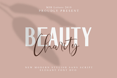 Beauty Charity Elegant Font Duo branding business card font font design logos magazine packaging poster script