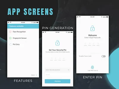 Pin Generation App Screen application design illustration mobile photoshop pin generation scrren sketch sketchapp typography ui ux