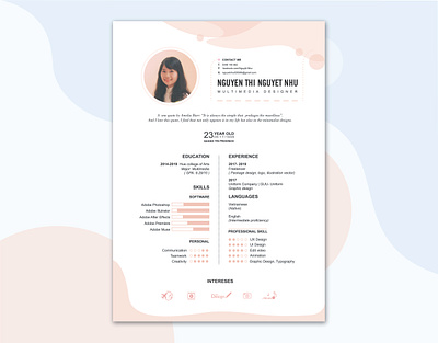 My resume clean design clean theme cv resume design personal uidesign