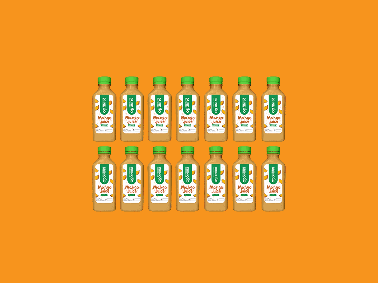 Drink Go Mango Juice beverage branding illustration juice logo mock ups packaging design vector