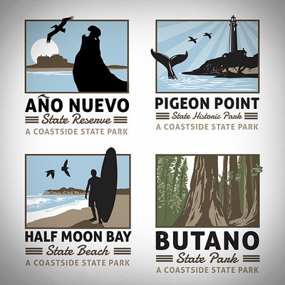 State Park Logo Concepts branding design graphic design illustra illustration logo print design typography vector