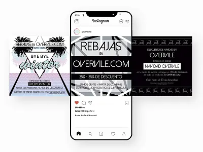 Overvile branding design graphic design logo posts social media vector web web design