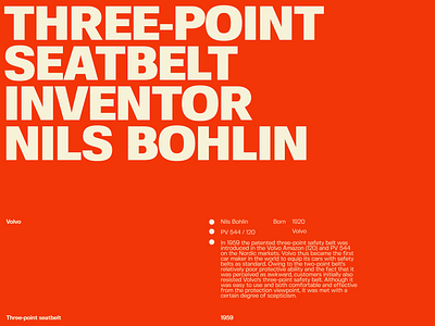 Three Point Seatbelt 01 concept graphic design layout typography