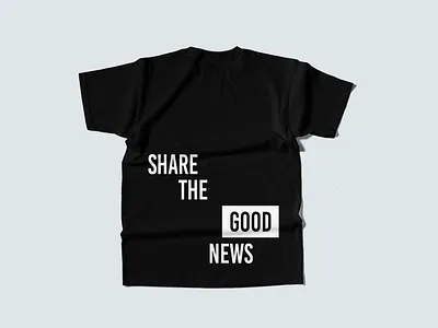 Good News Shirt Design black and white christian design good news graphic design merch modern shirt simplistic t shirt typography