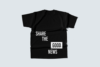 Good News Shirt Design black and white christian design good news graphic design merch modern shirt simplistic t shirt typography