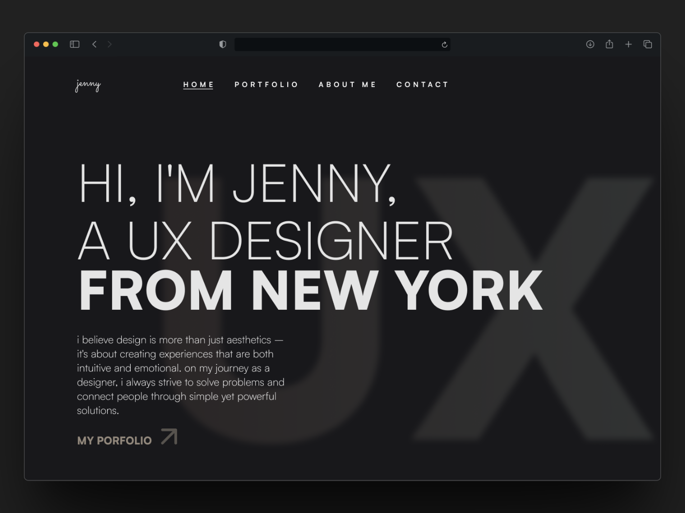 UX Designer Portfolio Landing Page design figma framer landing page landingpage portfolio ui ux ux designer