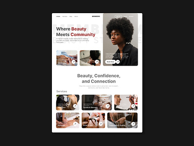 Beauty Salon Landing Page beautysalon dailyui day003 landing landingpage ui webdesign