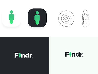 Findr LogoIcon australia brand identity branding branding design design designer findr human india logo logo design logo designer logodesign logos print search