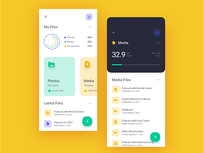 Files Management App design file manager logo mobile app design ui ux