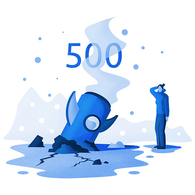 500 'Error Page' Illustration app design illustration ui ux web