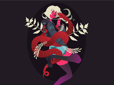 Snake - Ilustracion 2d art 2d character art artwork character design concept art design design art digital illustration digital painting digitalart diseño de personaje diseño gráfico draw illustration illustration art illustrations illustrator snake vector