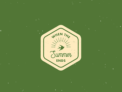 When the Summer Ends branding design flat icon identity lettering logo minimal typography vector