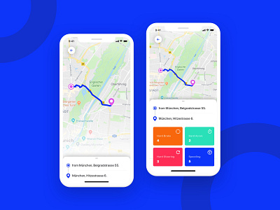 Car app - Map UI app car concept design invisionstudio ios map maps mobile ui uidesign ux