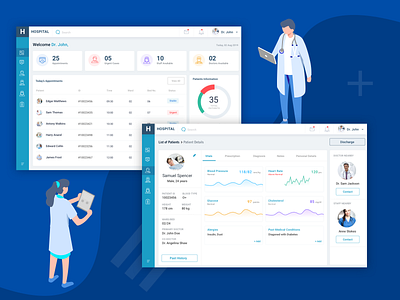 Doctors EMR App app design icon design illustration ui ux design visual design