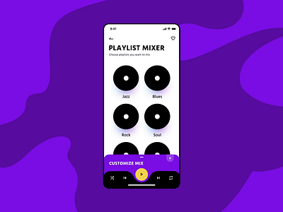 Playlist Mixer App Concept animation application design interaction ios mentalstack mobile music music app playlist ui ux