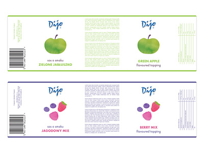 Dijo labels concept apple berries bottle label food label food packaging fruit fruit illustration label label design minimal minimal label minimal packaging packaging design raspberry strawberry sweet sauce