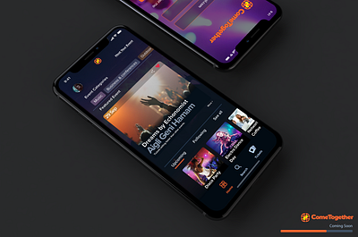 ComeTogether App Mockup - A Sneak peak of the MVP application ui blockchain crowdfunding events events app uxdesign
