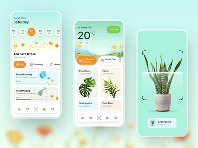 Plant Care App Design app app design dashboard design ui e commerce mobile app plant plant app plant care app plant shop plant shop app plant store uiux user interface web web design