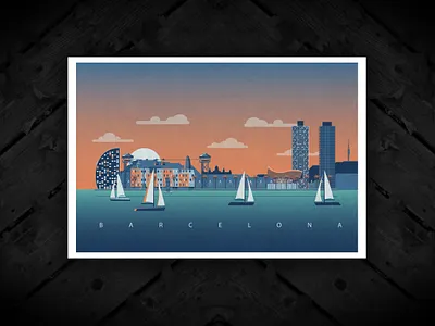 Print Barcelona architecture barcelona design flatdesign illustration screen printing serigrafia texture