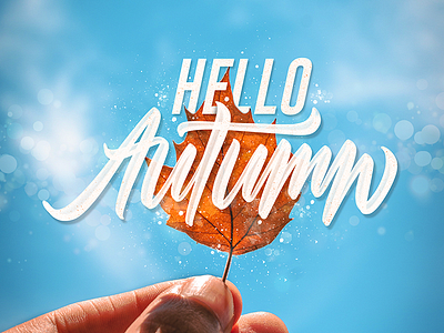 Hello autumn brushlettering hand draw ipadlettering lettering letters procreate script type typedesign typography