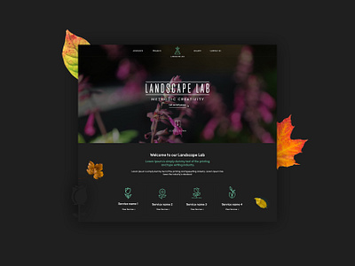 Landscape Lab - Web Presentation branding design graphic design identity illustration illustrator typography web webdesign