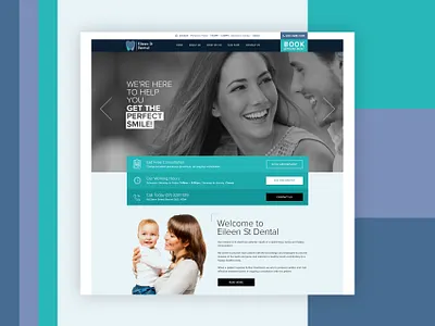Eileen St Dental - Web Presentation branding design flat graphic design illustration lettering typography ui web web design webdesign