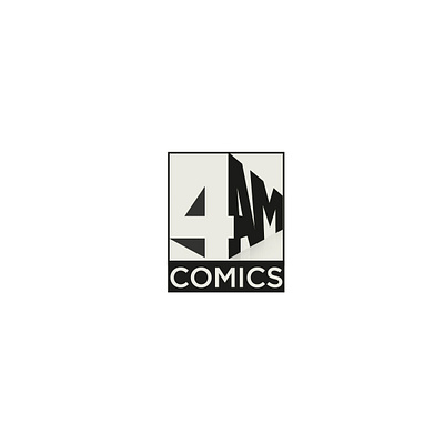4AM COMICS art brand design branding classic comic art comic books comics company logo luxury numbers typogaphy vector vintage workspace