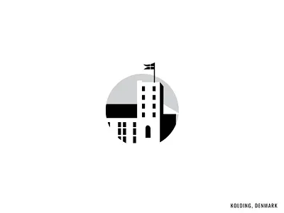 Kolding Denmark City Sticker city color country denmark design flat icon illustration kolding logo place print state sticker vector weekly challenge