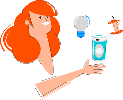 Lady 2d design illustration items lady sketch test