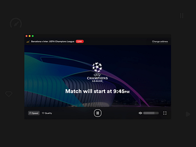 Stream player macOS application animation appdesign dark ui design desktop app interface macos player ui