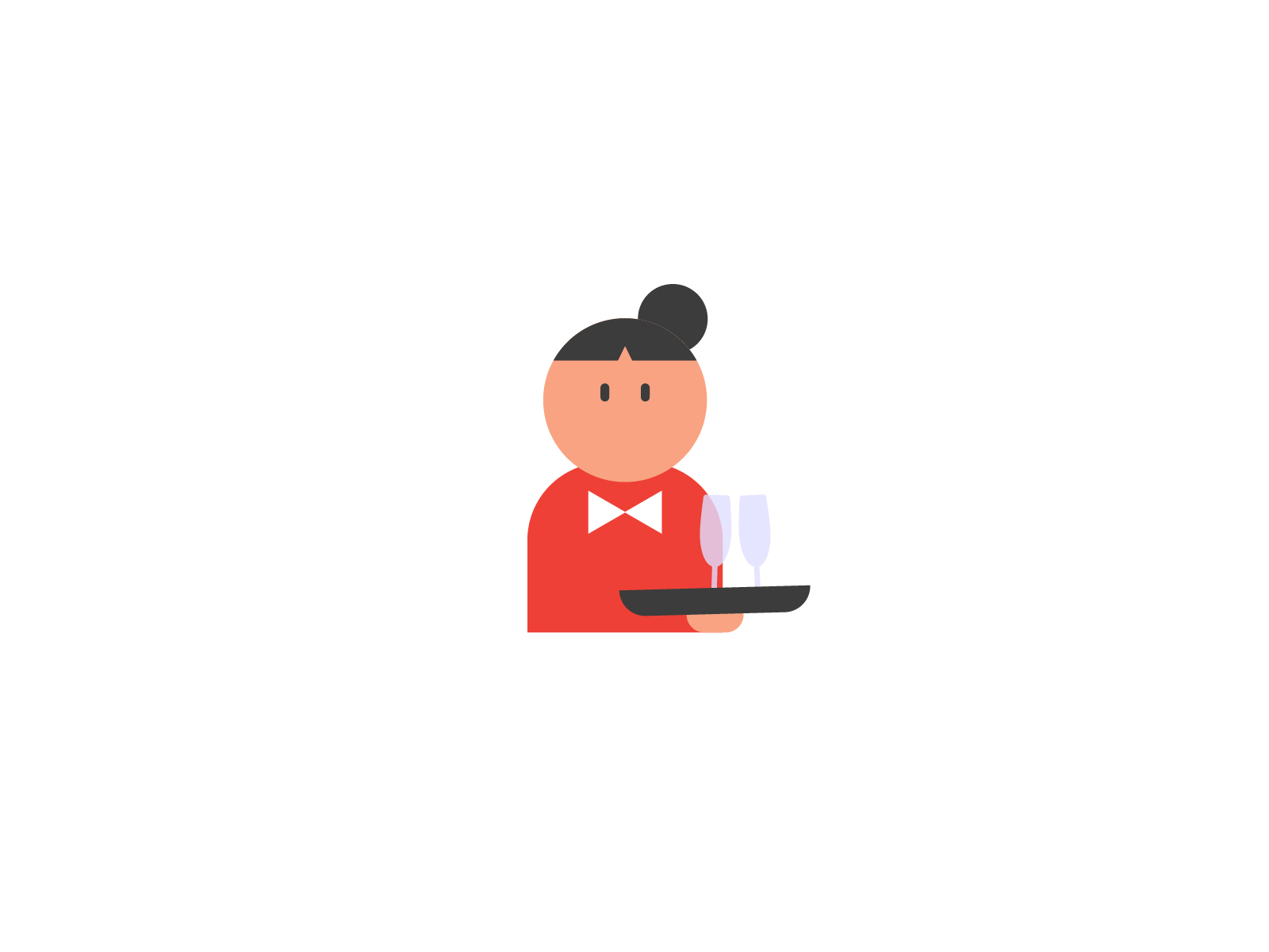 Life of a Butler - Panic animation butler characters design flat freelance freelancer geometric gif glass graphic illustration logo minimal minimalist motion office panic service serving