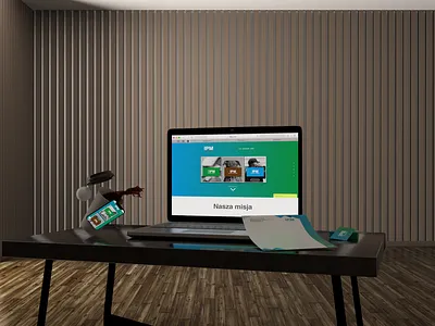 Visual Identity 3D Render 3d branding branding and identity branding design corporate design logo rendered ux ui visual identity web website