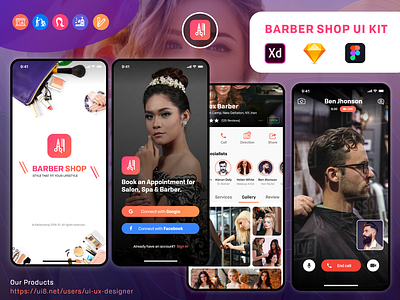 Barber & Salon app barbers barbershop booking app doctor appointment salon salons saloon waxing