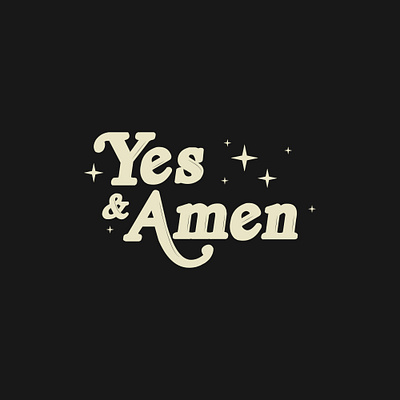 Yes & Amen church media church saying hand lettering illustrator logo design type logo