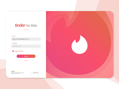 Daily UI #2 Login dailyui inspiration redesign tinder