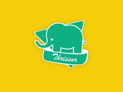 Weekly Warm-Up - Sticker for Hometown branding cartoon challenge clean creative design dribbble elephant green illustration minimal playoff sticker vector weekly warm up