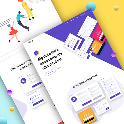 SaaS Landing Page adobe xd app design dribbble ui ux web