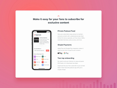 Supercast - Video app brand design digital products podcast podcasting subscribe supercast ui video z1