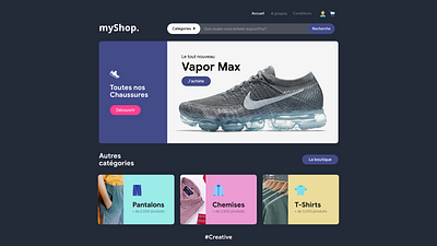 Personal Shop Design • Creative boutique boutique web design clothing design clothing store dark mode dark theme dark ui ecommerce ecommerce design shop design shop web design shop website design web design